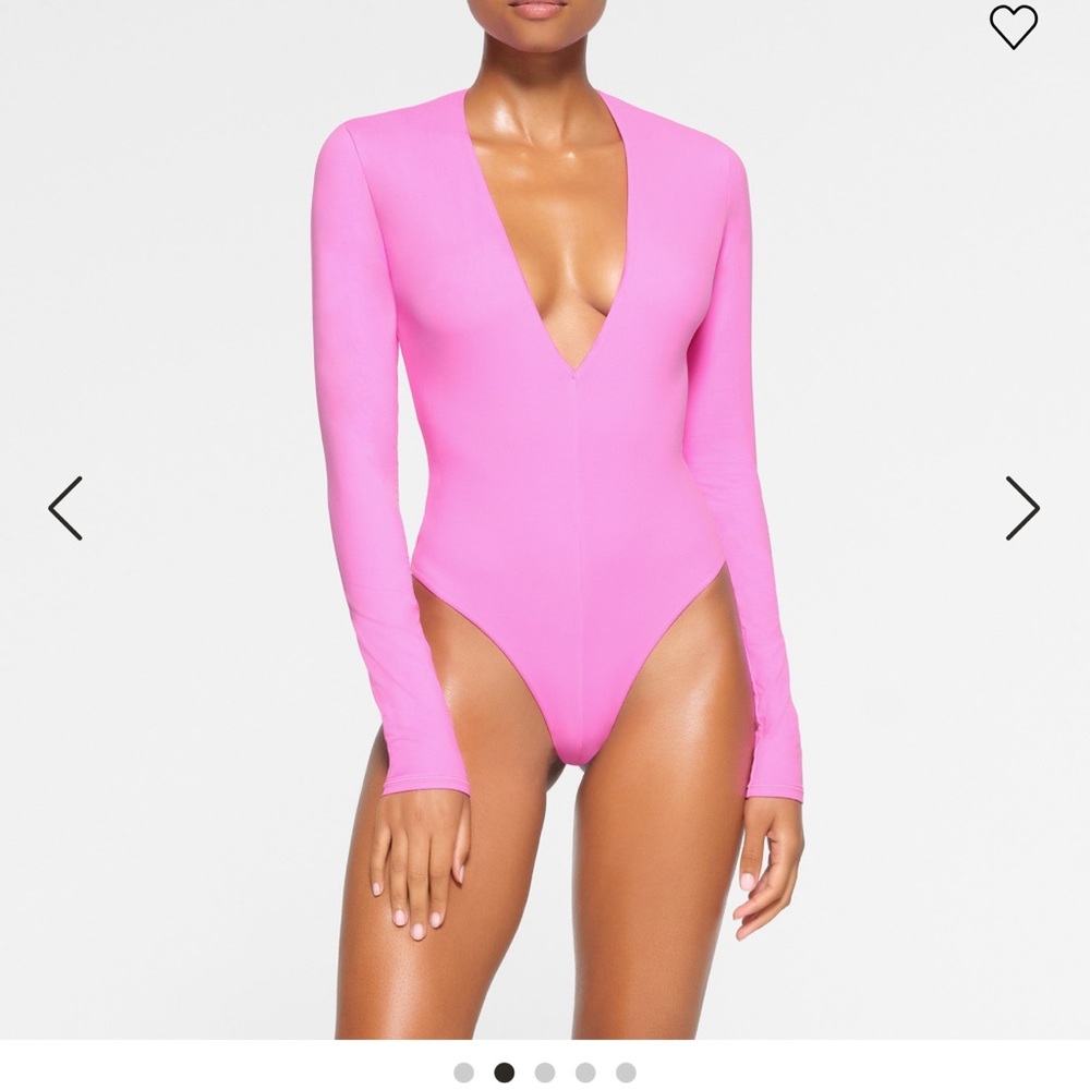 Pink Plunge Bodysuit.